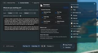 Copy presets dropdown for choosing a prompt format