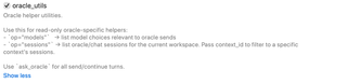 oracle_utils switch and expanded read-only model and session listing